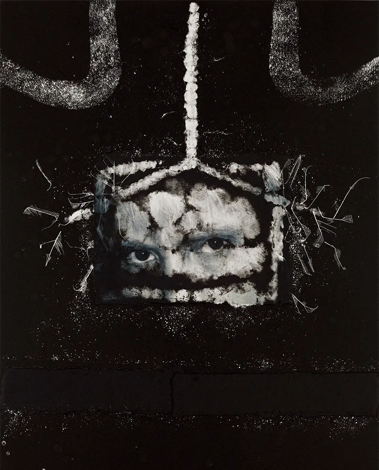 <strong>Fiona</strong> (detail) from an installation of 9 monotypes with chine-collé, Susan Aldworth, 2012. Photograph by Peter Abrahams.