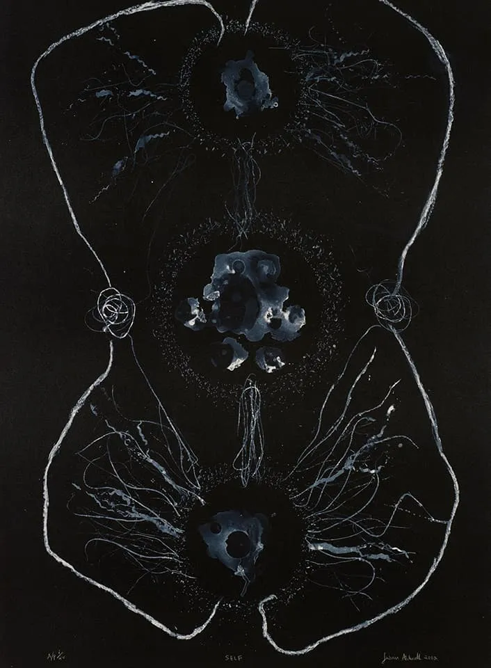 <strong>Self</strong>, Susan Aldworth, lithograph, 83 x 56 cms, 2012. Photograph&nbsp;by&nbsp;Anna&nbsp;Arca.