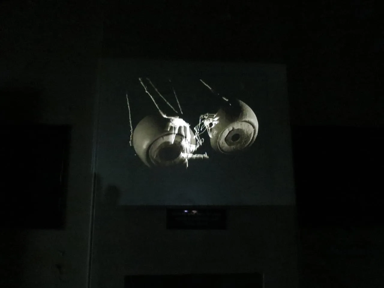 <strong>Memoirs</strong>, video installation by Susan Aldworth at St Clement’s Hospital, 2013. Photograph by Emma Crouch.