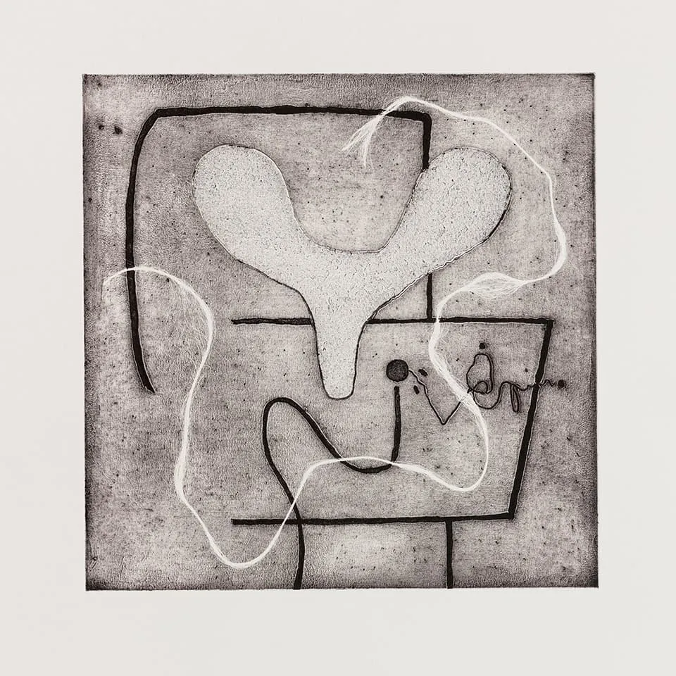 <strong>Respondences 8</strong>, Susan Aldworth, intaglio print, 37 x 37 cms, 2019. Photograph by Peter Abrahams.