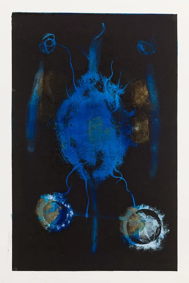 <strong>Deep Sleep 18</strong>, Susan Aldworth, monotype, 76 x 56 cms, 2017. Photograph by Peter Abrahams.