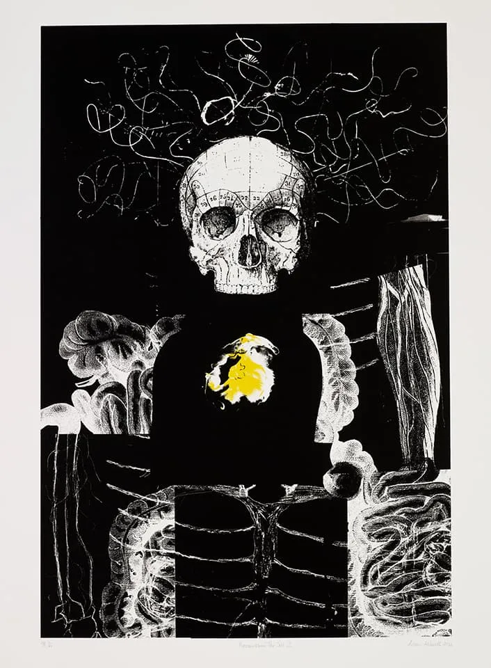<strong>Reassembling the Self 2</strong>, Susan Aldworth, lithograph, 84 x 56 cms, 2012. Photograph&nbsp;by&nbsp;Anna&nbsp;Arca.