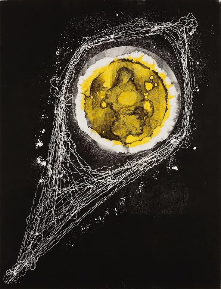 <strong>Heartwork 11</strong>, Susan Aldworth, monoprint, 76 x 56 cms, 2010. Photograph by Peter Abrahams.