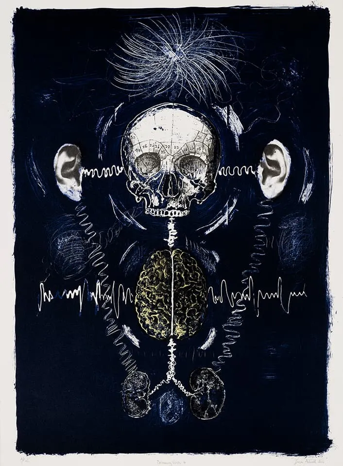 <strong>Dreaming Voices 4</strong>, Susan Aldworth, lithograph, 86 x 60 cms, 2012. Photograph&nbsp;by&nbsp;Anna&nbsp;Arca.