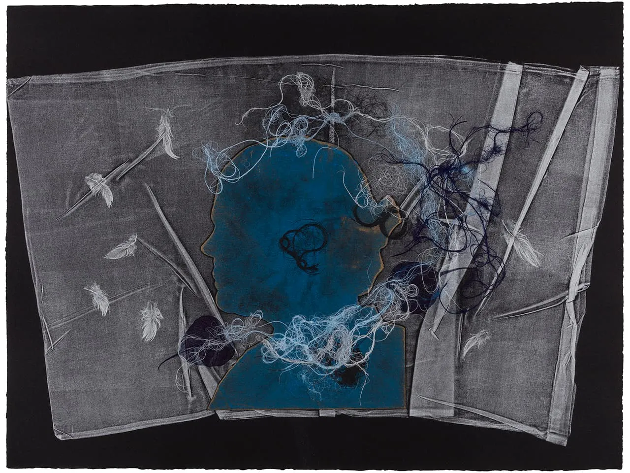 <strong>The Dark Self 15</strong>, Susan Aldworth, monoprint, 56 x 76 cms, one of a series 18 prints, 2017. Photograph by Peter Abrahams.
