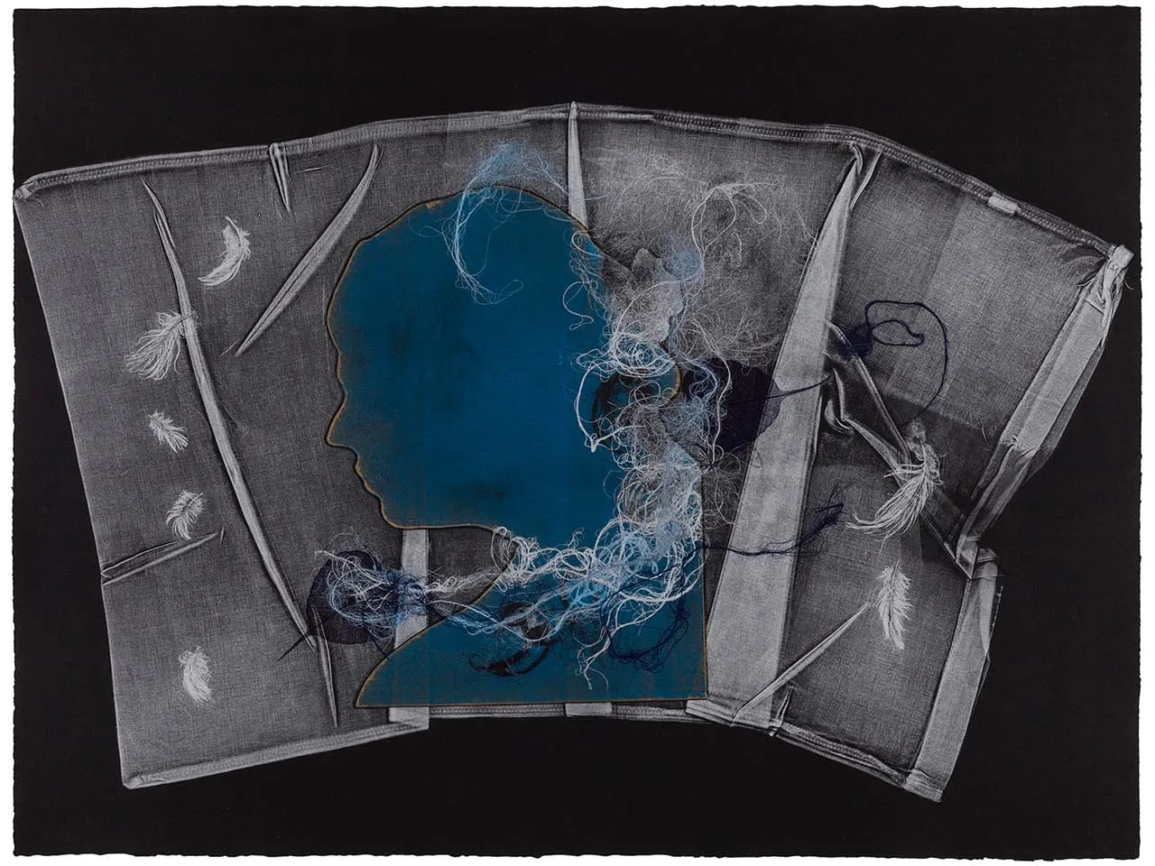 <strong>The Dark Self 16</strong>, Susan Aldworth, monoprint, 56 x 76 cms, 2017. Photograph by Peter Abrahams.