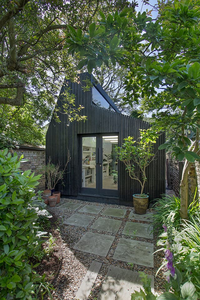 Aldworth’s garden studio. Photograph by Diogo Real.