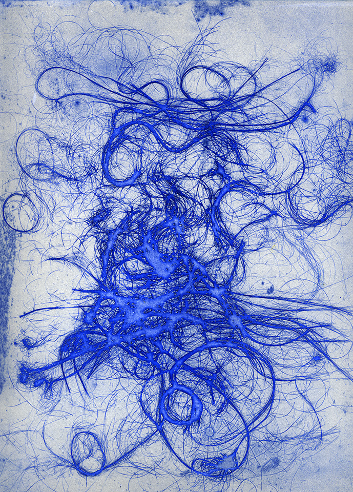 The Entangled Self 3 (2014), polymer plate etching, 31 x 25 cm