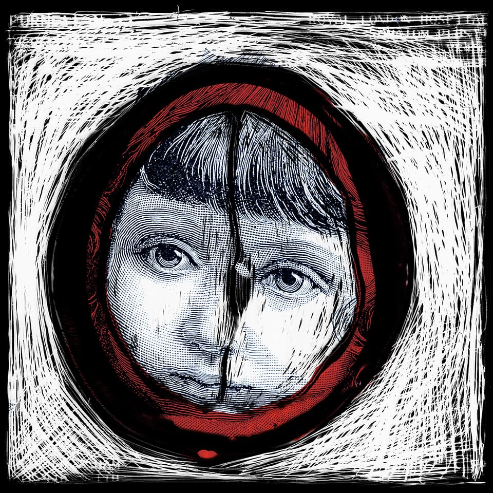 <strong>Cogito Ergo Sum 3.9</strong>, Susan Aldworth, archival digital print, 35 x 35 cms, 2006.