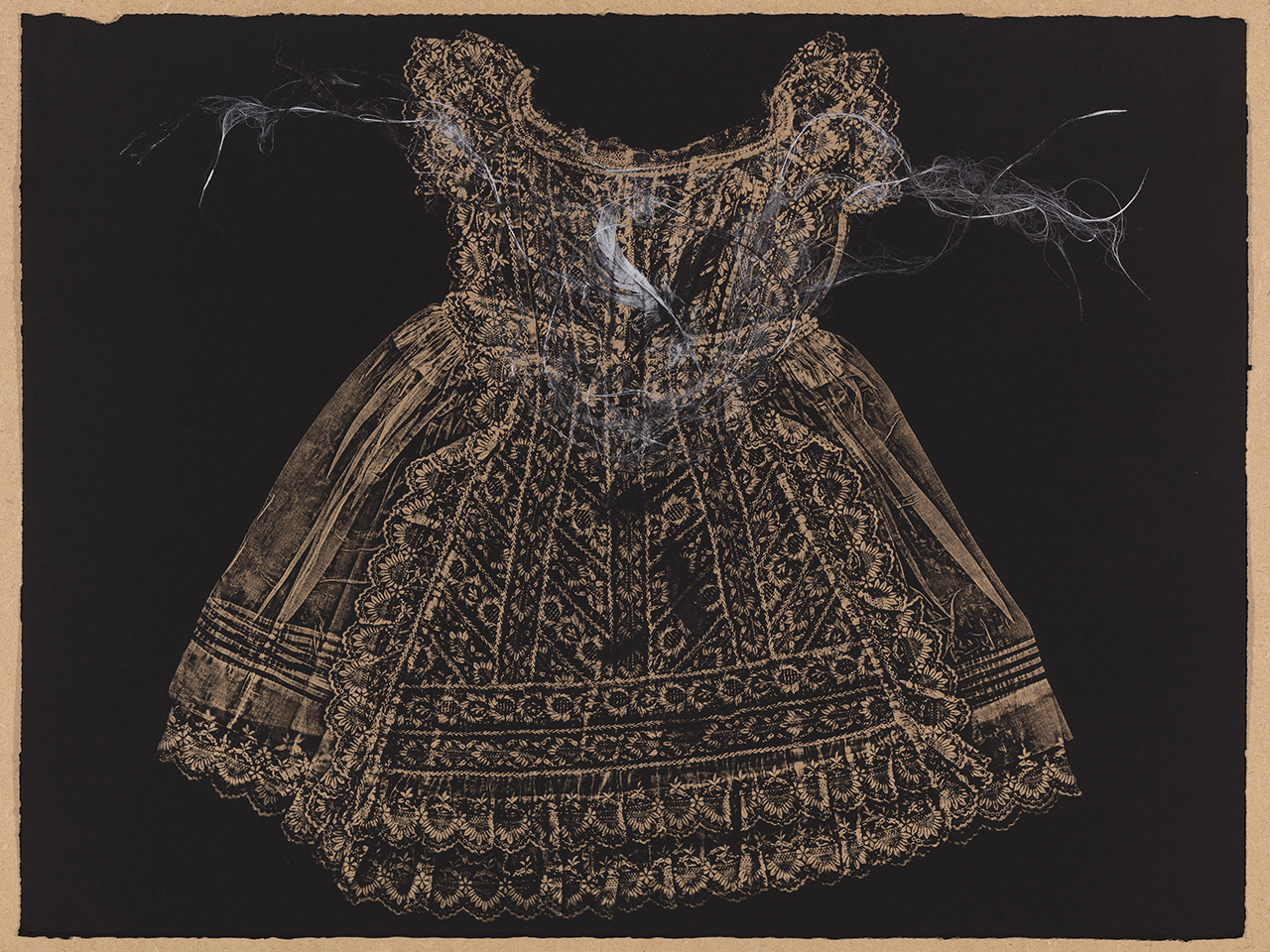 <strong>Traces of a Childhood 9</strong>, Susan Aldworth, monotype, 56 x 76 cms, 2018. Photograph by Peter Abrahams.